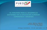 EL  COACHING  PARA EL DESARROLLO SOSTENIBLE EN LA EDUCACIÓN SUPERIOR.  EXPERIENCIA Y DESAFÍOS