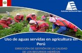 Uso de aguas servidas en agricultura en Perú