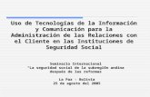 Seminario Internacional  “La seguridad social de la subregión andina  después de las reformas”