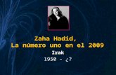 Zaha Hadid ,  La número uno en el 2009