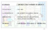 CURSO: DERECHO TRIBUTARIO I CICLO/SECC.: VII / 49N CATEDRÁTICO: DR. RUBÉN SANABRIA ORTIZ