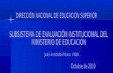 SUBSISTEMA DE EVALUACIÓN INSTITUCIONAL DEL  MINISTERIO DE EDUCACIÓN