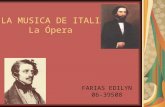 LA MUSICA DE ITALIA La Ópera