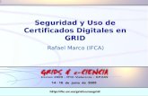 Seguridad y Uso de Certificados Digitales en GRID