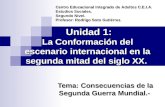 Unidad 1: La Conformación del  escenario internacional en la  segunda mitad del siglo XX.