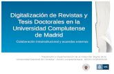 Digitalización de Revistas y Tesis Doctorales en la Universidad Complutense de Madrid