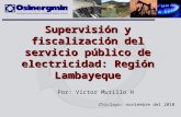 Supervisión y fiscalización del servicio público de electricidad: Región Lambayeque