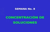 SEMANA No. 8 CONCENTRACIÓN DE SOLUCIONES