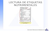 LECTURA DE ETIQUETAS NUTRIMENTALES