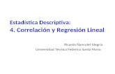 Estadística Descriptiva: 4. Correlación y Regresión Lineal