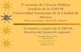 Economía y empleo de la ZMVM. Desafíos del desarrollo regional.