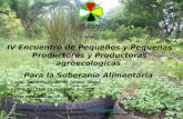 Invita  IV Encuentro de Pequeños y Pequeñas Productores y Productoras agroecologicas