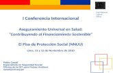 Pablo Casalí Especialista en Seguridad Social Oficina de la OIT para Países Andinos