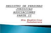 REGISTRO DE PERSONAS JURÍDICAS ASOCIACIONES PARTE II