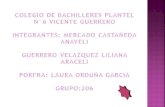 COLEGIO DE BACHILLERES PLANTEL N°6 VICENTE GUERRERO INTEGRANTES: MERCADO CASTAÑEDA  ANAYELI