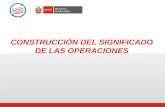 CONSTRUCCIÓN DEL SIGNIFICADO DE LAS OPERACIONES