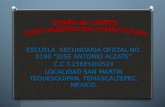 ESCUELA  SECUNDARIA OFICIAL NO. 0180 “JOSE ANTONIO ALZATE” C.C.T.15EESOO52X