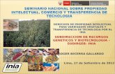 SEMINARIO NACIONAL SOBRE PROPIEDAD INTELECTUAL, COMERCIO Y TRANSFERENCIA DE TECNOLOGIA