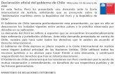 Declaración oficial del gobierno de Chile Miércoles 16 de enero de 2008