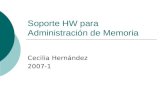 Soporte HW para Administración de Memoria