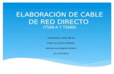 ELABORACIÓN DE CABLE DE RED DIRECTO  (T568-A Y T568B)