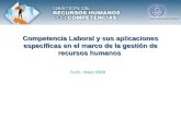 Competencia Laboral y sus aplicaciones específicas en el marco de la gestión de recursos humanos
