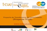 Proyecto de Transferencia de Conocimiento  (Proyecto TCUE) redtcue.es