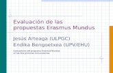 Evaluación de las  propuestas Erasmus Mundus