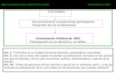 COLOMBIA                           Reconocimiento constitucional participación