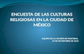 Encuesta de las culturas religiosas en la Ciudad de México