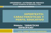 Hipertexto: CARACTERÍSTICAS Y PERFIL EDUCATIVO