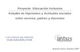 Proyecto  Educación Inclusiva Estudio de Opiniones y Actitudes sociales