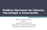 Política Nacional de Ciencia, Tecnología e Innovación