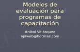 Modelos de evaluación para programas de capacitación