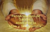 Pensamientos de Santos,   acerca de la  Misa y la Eucaristía.
