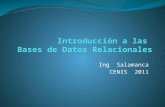 Introducción a las  Bases de Datos Relacionales