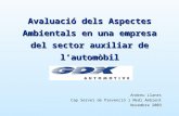 Avaluació  dels Aspectes Ambientals en  una empresa del sector  auxiliar  de l’automòbil
