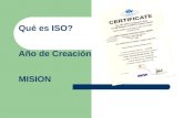 Qué es ISO? Año de Creación MISION