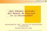 Universidad de Jaén – Servicio de Planificación y Evaluación Antonio Martínez Olea