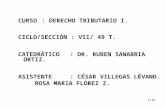 CURSO : DERECHO TRIBUTARIO I. CICLO/SECCIÓN : VII/ 49 T.