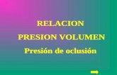 RELACION  PRESION VOLUMEN Presión  de  oclusión