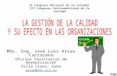 MSc . Ing. José Luis Arias  Carrazana Oficina Territorial de Normalización Villa Clara. Cuba