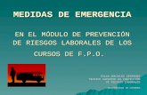 MEDIDAS DE EMERGENCIA EN EL MÓDULO DE PREVENCIÓN DE RIESGOS LABORALES DE LOS CURSOS DE F.P.O.