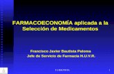 FARMACOECONOMÍA aplicada a la Selección de Medicamentos