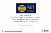Omar  Garzonio División de Agua y Saneamiento INE/WSA Banco Interamericano de Desarrollo