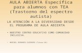 AULA ABIERTA Específica para alumnos con TEA (Trastorno del espectro autista)
