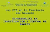 Las ETA en L a Provincia Del Neuquén experiencias en investigación y  control de brotes