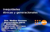 Dra. Nadine Gasman Representante UNFPA Guatemala Montelimar, Nicaragua 28 de agosto 2007