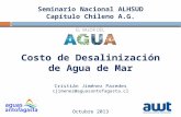 Seminario Nacional ALHSUD Capítulo Chileno A.G. Costo de Desalinización de Agua de Mar