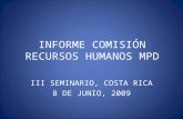 INFORME COMISIÓN RECURSOS HUMANOS MPD